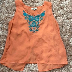 Orange fashion top